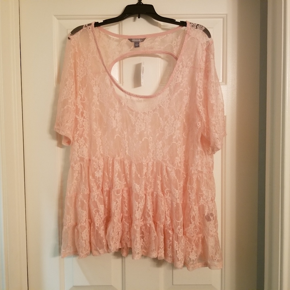 Lace BabyDoll Top Plus Size
